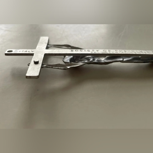 Vintage Aluminum Crucifix Society Of Divine Savior Salvatorian Ctr, Made Italy - Picture 6 of 6